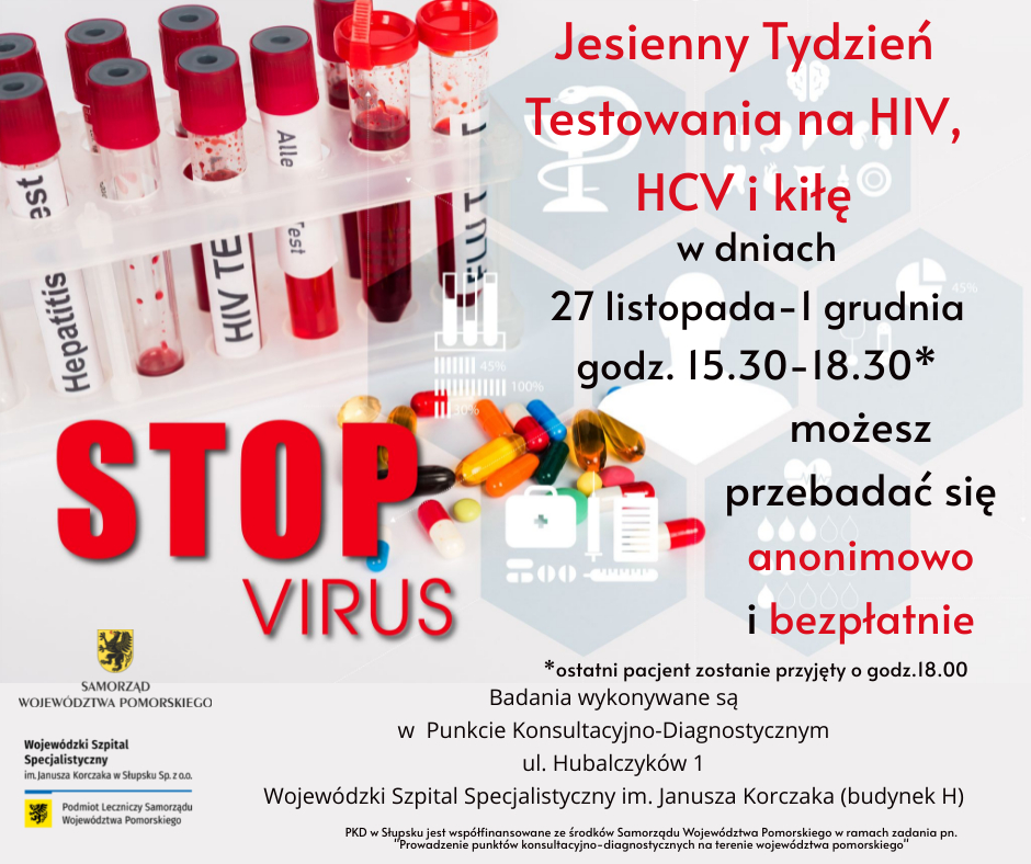 Jesienny Tydzień Testowania na HIV, HCV i kiłę 27 listopada – 1 grudnia 2023